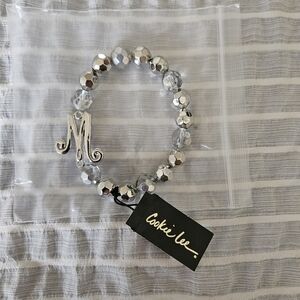 Cookie Lee Initial M Stretch Bracelet